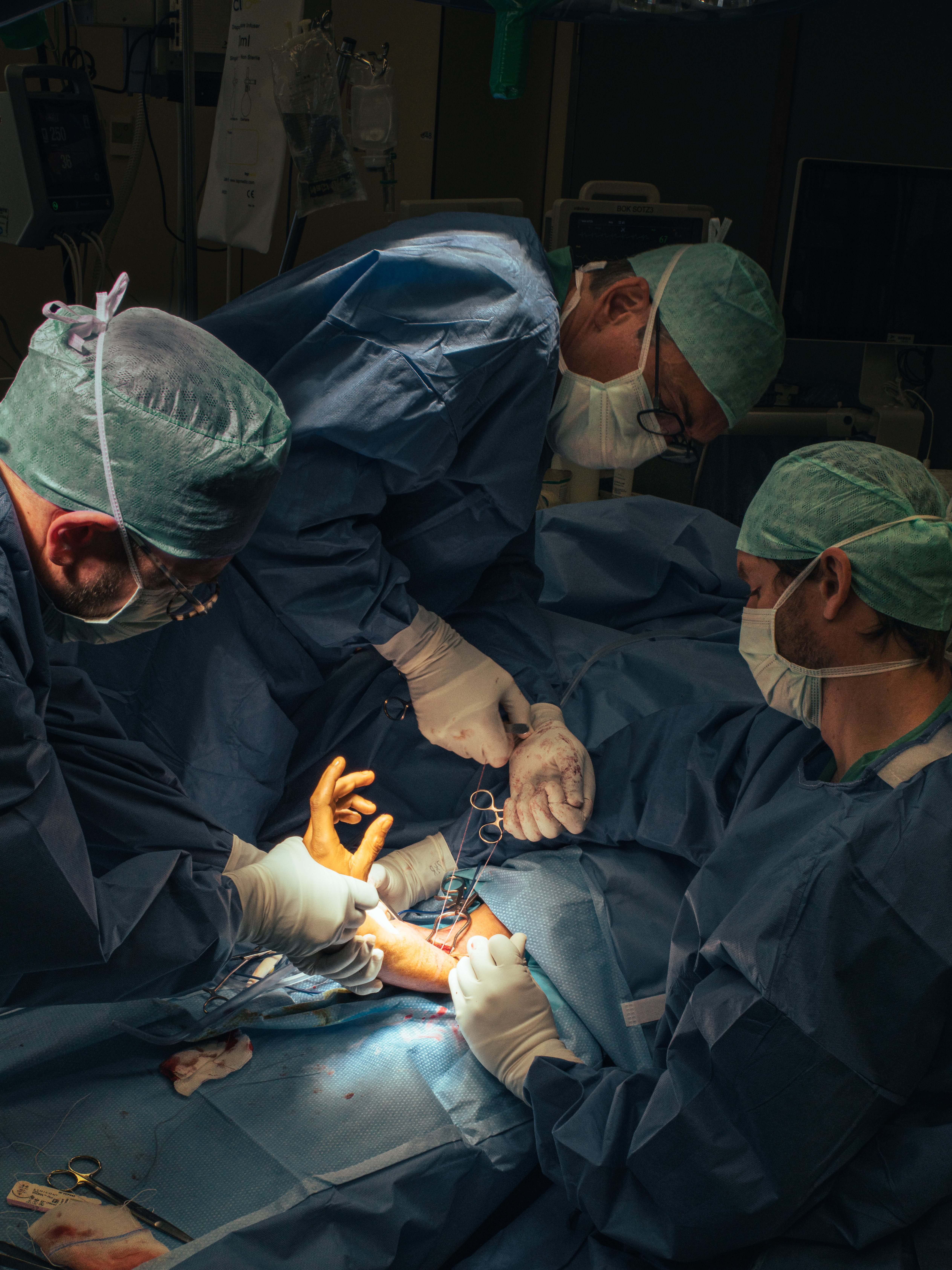 3 months in a surgery room.